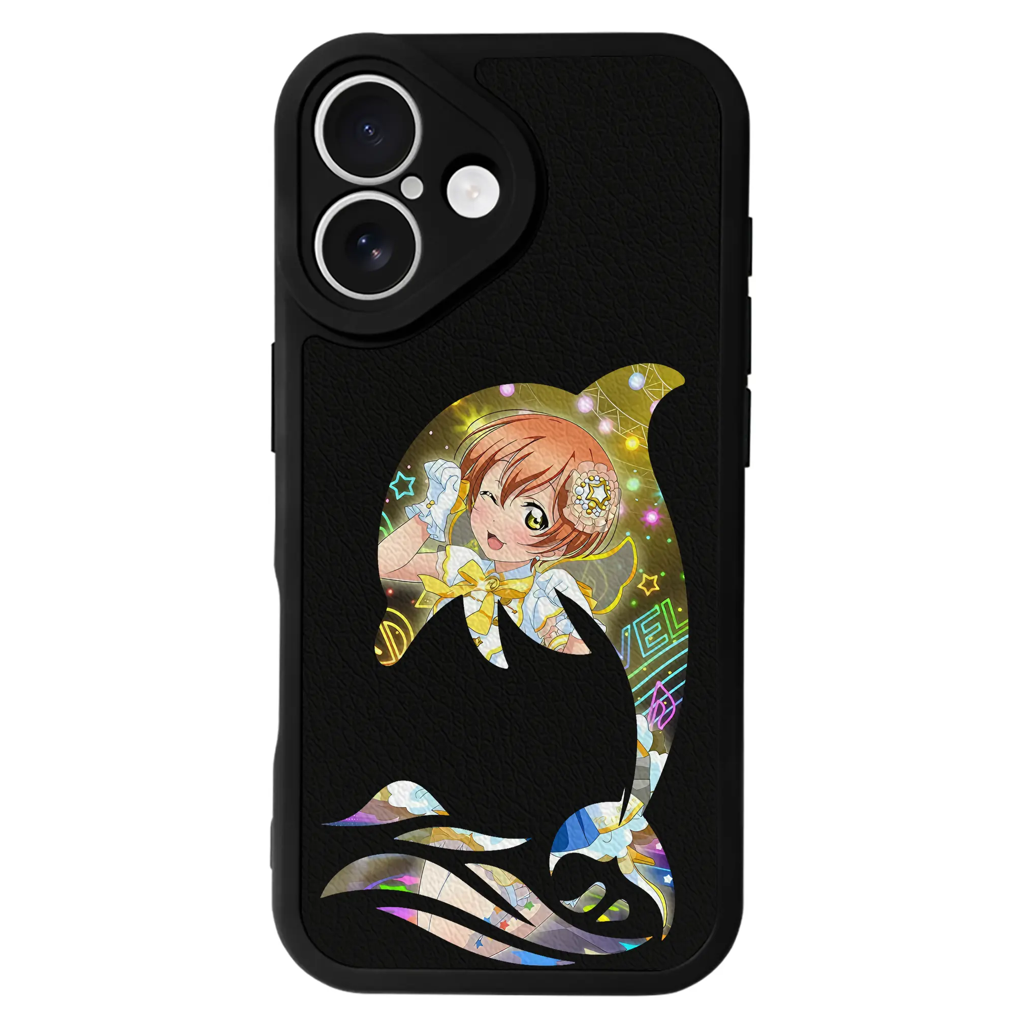 Love Live! グッズ,星空凛 - IPhone 16シリーズ対応 ・ シリコンスマホケース ・ レザー調 ・ 高精度フィット ・ 耐衝撃 ・ ワイヤレス充電対応 ・ 精密カット